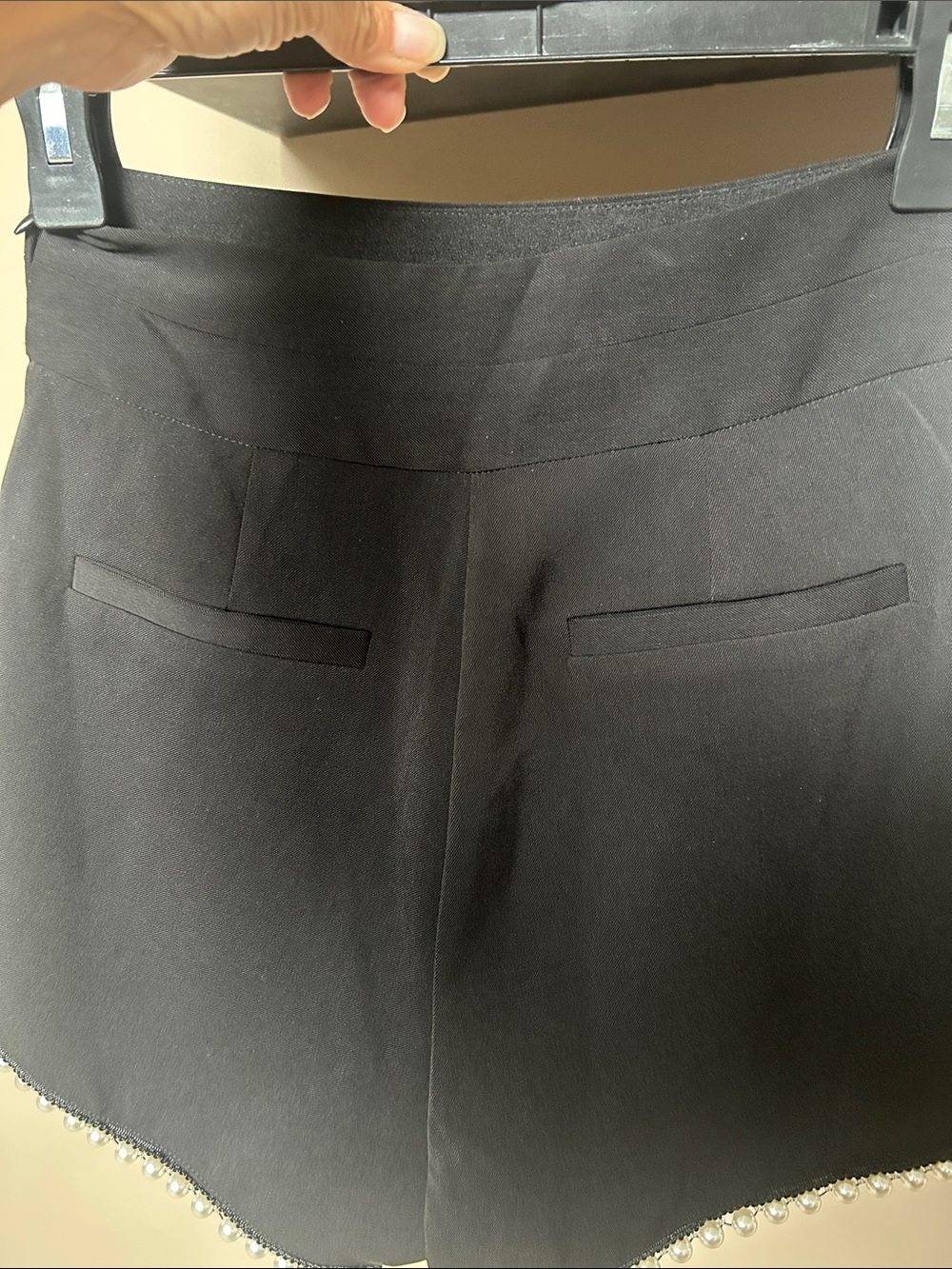 NWOT Endless Rose (Anthro brand) High Waist Shorts w/Pearl-Beaded Trim Sz XS - Picture 6 of 7